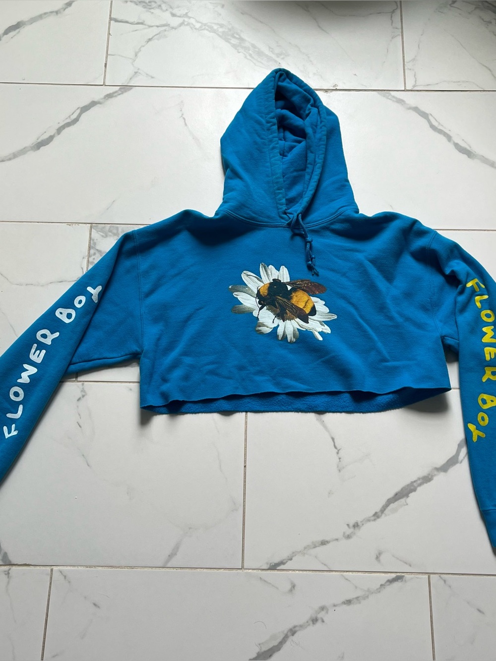 Tyler, the Creator golf Flower Boy crop hoodie blue size medium